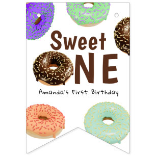 Bandeirinha Donuts Sweet One 1º Aniversário
