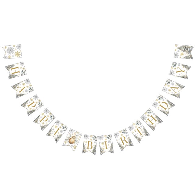 Bandeirinha Dourado Parabéns Estágio de inverno (Todos)