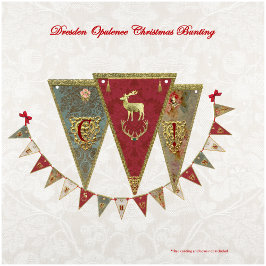 Bandeirinha Dresden Opulence Christmas