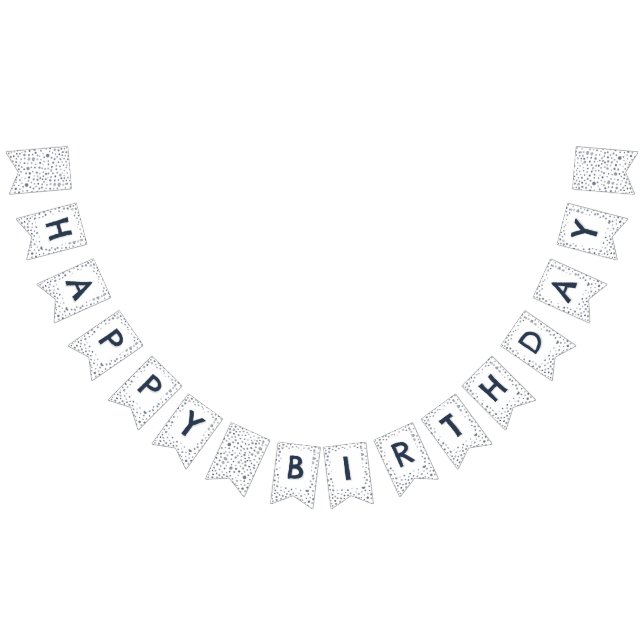 Bandeirinha Dusk Confetti Watercolor Dots Bunting Flag (Todos)