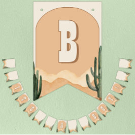 Bandeirinha É um Chá de fraldas do Sudoeste do Deserto Menino