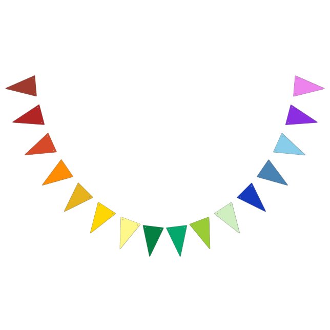 Bandeirinha É um padrão do Rainbow Party, Sólidos multicolorid (Todos)