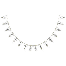 Bandeirinha É um um feliz aniversario selvagem do monograma