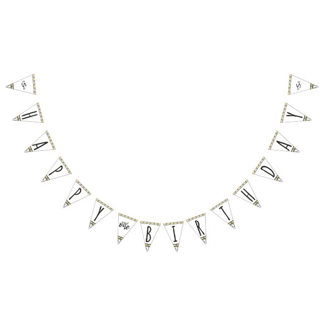 Bandeirinha É um um feliz aniversario selvagem do monograma (Todos)