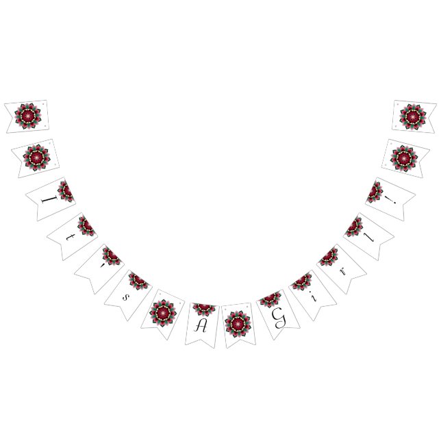 Bandeirinha É uma garota! Mandala em rosa profundo (Todos)