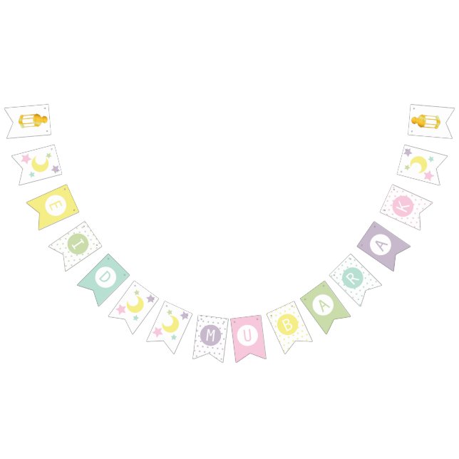 BANDEIRINHA EID MUBARAK COLORIDO (Todos)