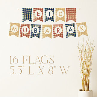 Bandeirinha Eid Mubarak Padrão Árabe