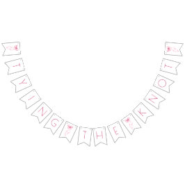 Bandeirinha Ela é Chá de panela de Fita de Rosa de Casando