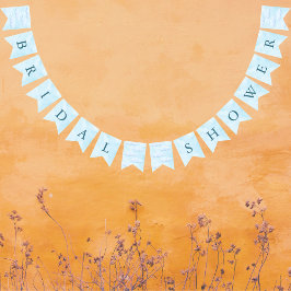 Bandeirinha Ela Está no Céu dos Sonhos Azul Céu Chá de Noiva 