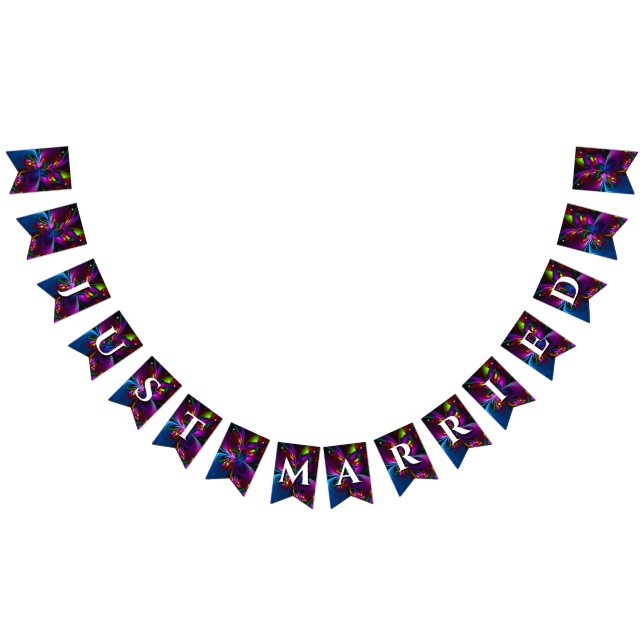 Bandeirinha Elegant Classic Modern Floral Pattern #902 Wedding (Todos)