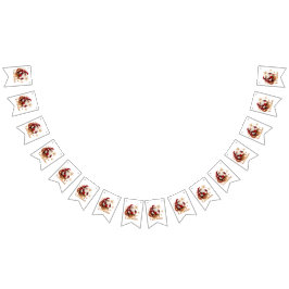 Bandeirinha Elegant Merry Christmas Santa Claus