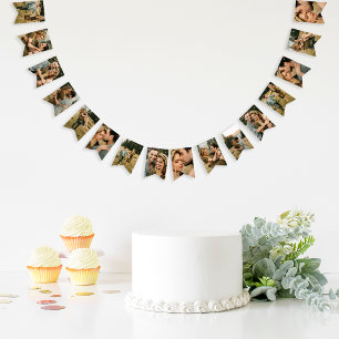 Bandeirinha Elegante Boho Orange Faixa de Bunting Bridal