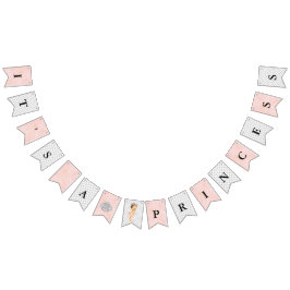 Bandeirinha Encanto do bebé da princesa Coroa dos diamantes