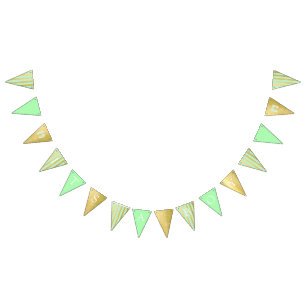 Bandeirinha Espaço de boas-vindas ao Chá de fraldas verde e Do