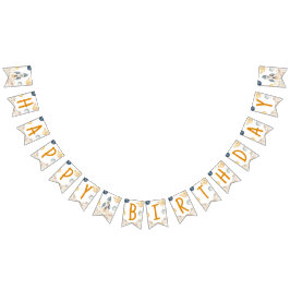 Bandeirinha Espaço Primeira Viagem Em Torno Da Festa de aniver