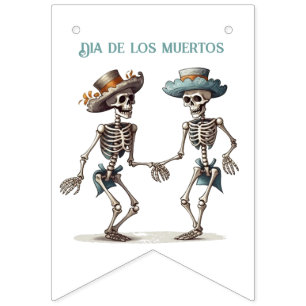 Bandeirinha Esqueletos dançarinos do Dia de los Muertos person