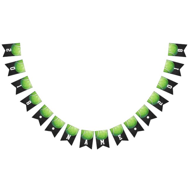 Bandeirinha estamenha temático do partido da bola de tênis (Todos)