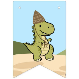 Bandeirinha Estandarte de bandeirolas personalizado de dinossa