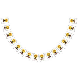 Bandeirinha Estandarte de Bunting da Lua de Halloween Assustad