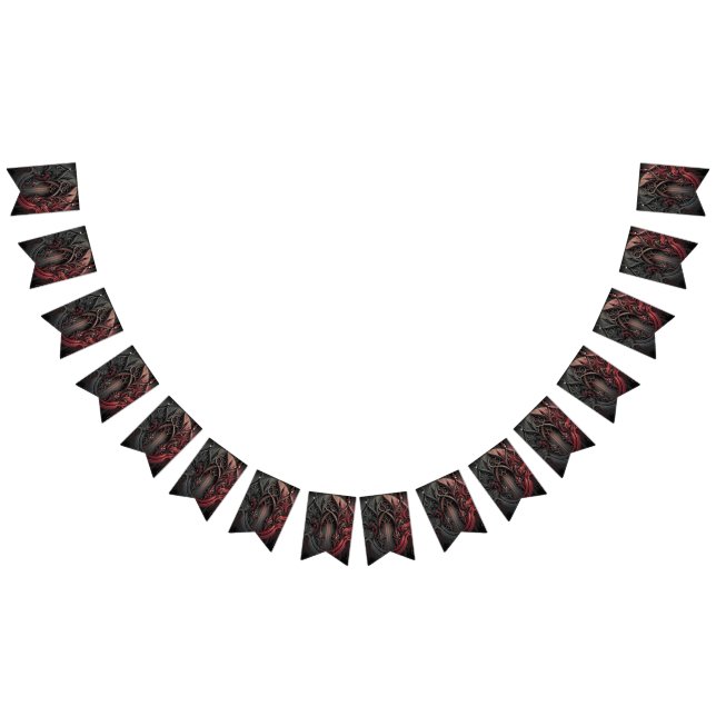 Bandeirinha Estandarte de Bunting de Arco Gótico Escuro (Todos)