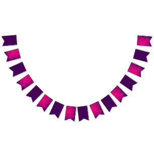 Bandeirinha Estandarte de Bunting Mistura Magenta Roxo – Perso