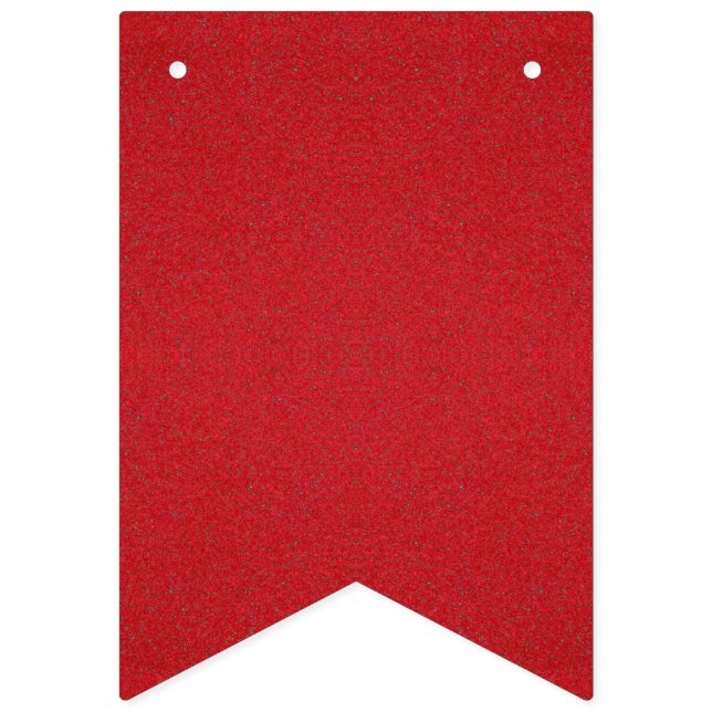 Bandeirinha Estandarte de Bunting Vermelho Tomate Personalizad (Primeira Bandeira)