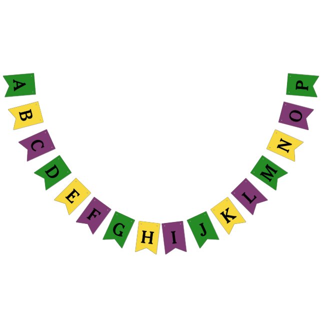 Bandeirinha Estandarte personalizado do mardi gras (Todos)