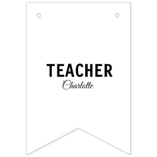 Bandeirinha Eu sou professor Collegeadicionar seu nome SMS sim