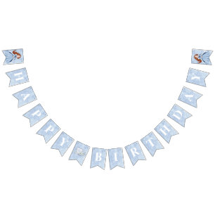 Bandeirinha Fairytale Winter Snow Princess Birthday   Cabelo V