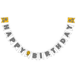 Bandeirinha Faixa de Aniversário do Cara Feliz
