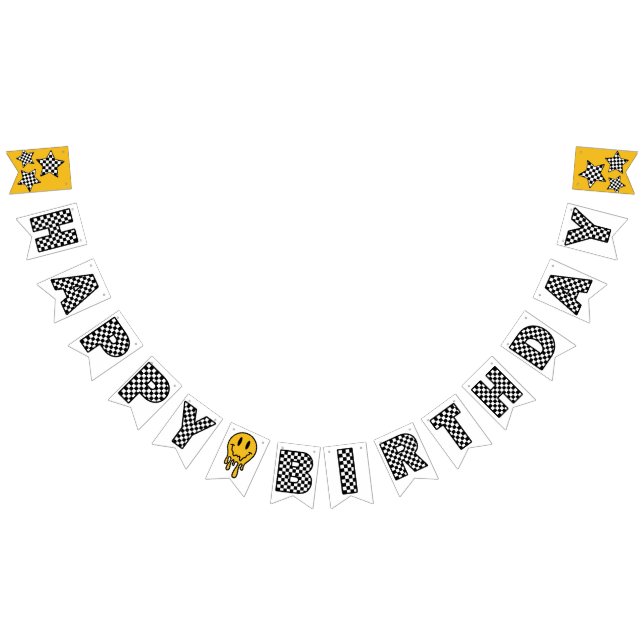 Bandeirinha Faixa de Aniversário do Cara Feliz (Todos)