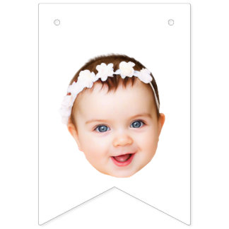 Bandeirinha faixa de aniversário personalizada com foto do ros