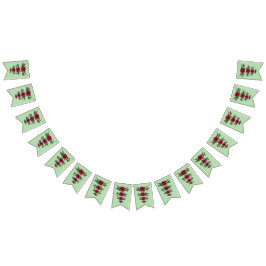 Bandeirinha Faixa de bandeirolas de poinsétia de Natal