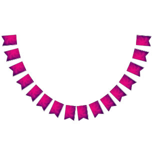 Bandeirinha Faixa de Bandeirolas para Festa Roxo Magenta – Per