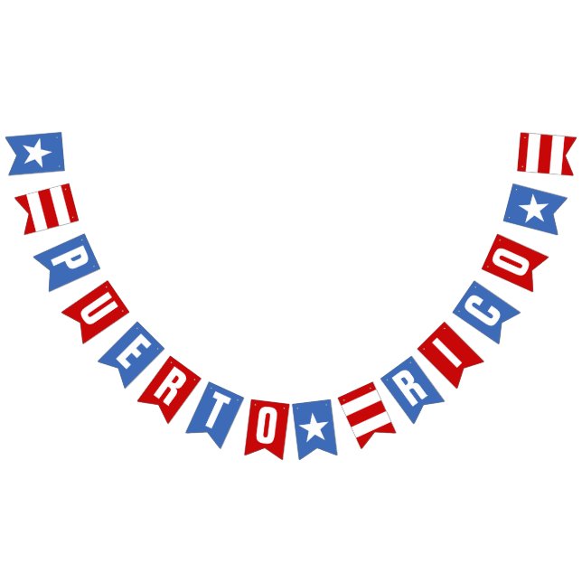 Bandeirinha Faixa de Festa de Porto Rico (Todos)