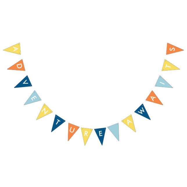 Bandeirinha Faixa de Partido de Sinalizador Aguarda Aventura (Todos)