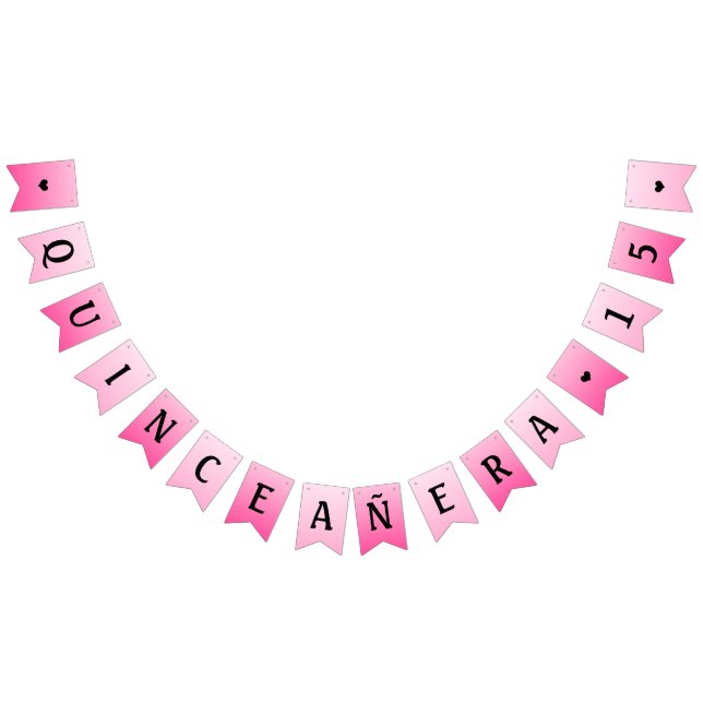 Bandeirinha faixa do partido quinceanera (Todos)
