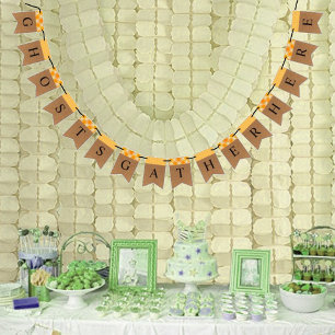 Bandeirinha Fantasmas reúnem-se aqui para o Banner de Bunting