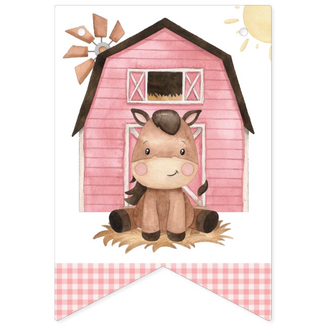 Bandeirinha Farm Animals, Cute Animals, Barn, First Birthday (Primeira Bandeira)