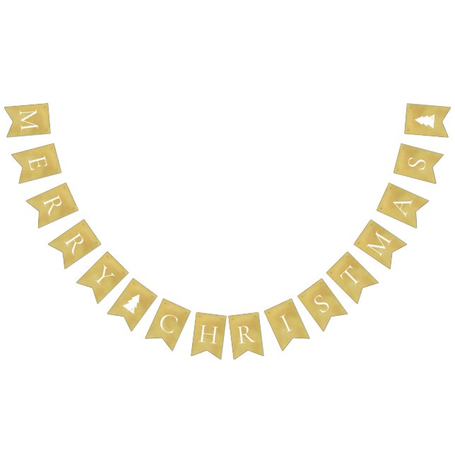 Bandeirinha Faux Dourado Feliz Natal (Todos)