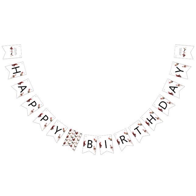 Bandeirinha Fazenda de frango Decor de Festa de aniversário an (Todos)