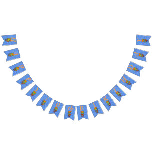 Bandeirinha Feliz Aniversário Brilhante Neon Colorida Coruja A