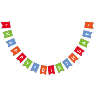 Bandeirinha Feliz Aniversário Colorido