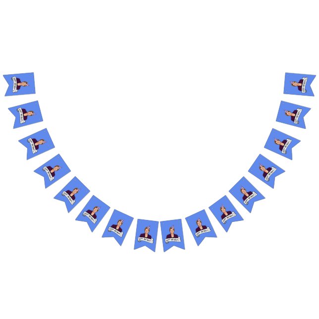 Bandeirinha Feliz Aniversário De Elizabeth Warren (Todos)
