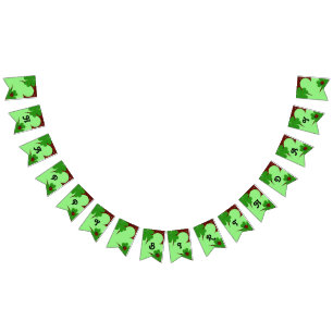 Bandeirinha Feliz Aniversário de Folha e Ladybug