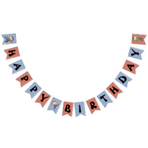Bandeirinha Feliz aniversário de Ninja Ninja