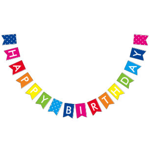 Bandeirinha Feliz aniversario do arco-íris feito sob encomenda