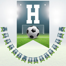 Bandeirinha Feliz Aniversário do Futebol do Campo de Futebol