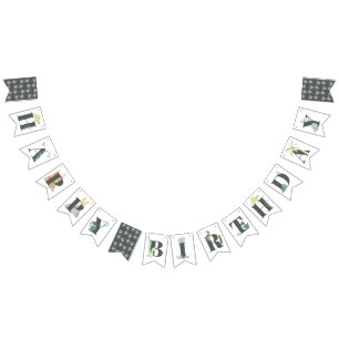 Bandeirinha Feliz Aniversário do Menino da Selva de Dinossauro