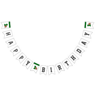 Bandeirinha Feliz Aniversário do Partido do primeiro aniversar